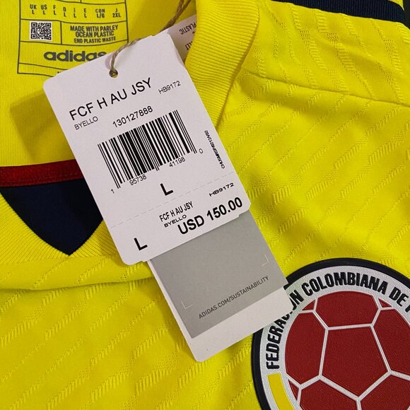 Adidas Colombia 22 Authentic Match Home Soccer Jersey HB9172 Mens $150 NEW - Picture 9 of 10